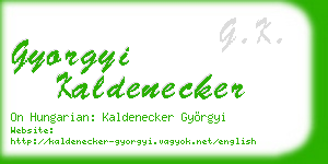 gyorgyi kaldenecker business card